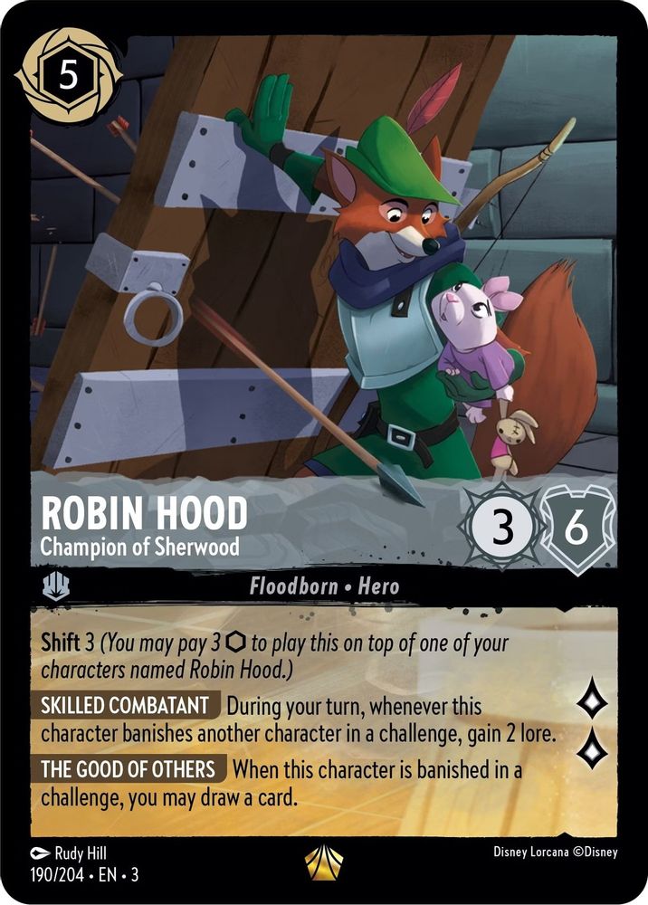 Robin Hood - Champion of Sherwood 190/204 Legendary Into the Inklands Lorcana NM