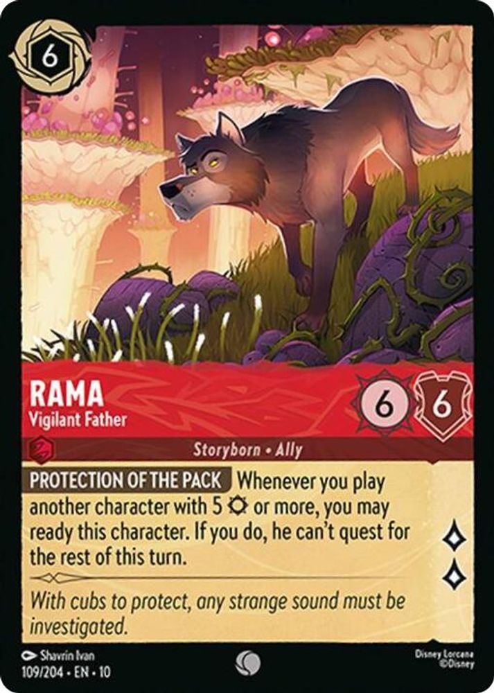 Rama - Vigilant Father 109/204 Common Whispers in the Well Lorcana Near Mint