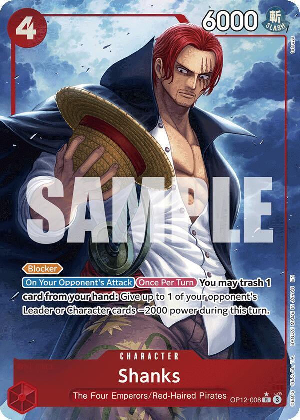 Shanks (008) (Alternate Art) OP12-008 Legacy of the Master One Piece Foil NM