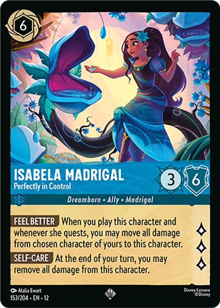 Isabela Madrigal - Perfectly in Control 153/204 Wilds Unknown Lorcana NM