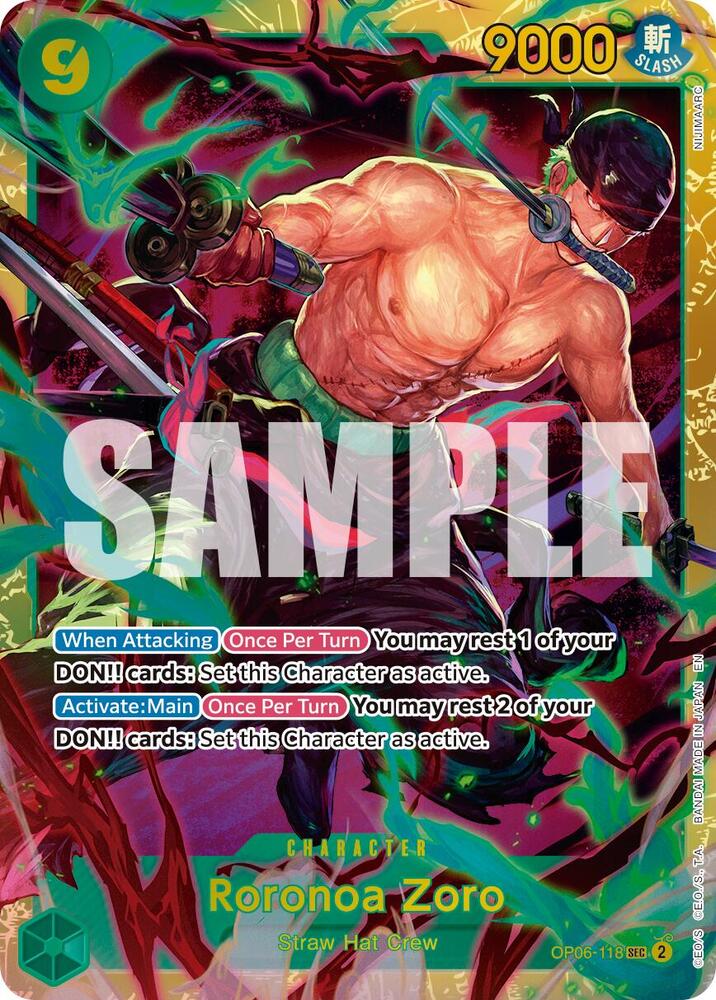 Roronoa Zoro (Reprint) OP06-118 Premium Booster -The Best- Vol. 2 One Piece NM