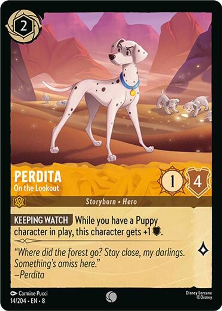 Perdita - On the Lookout 14/204 Common Reign of Jafar Lorcana Near Mint