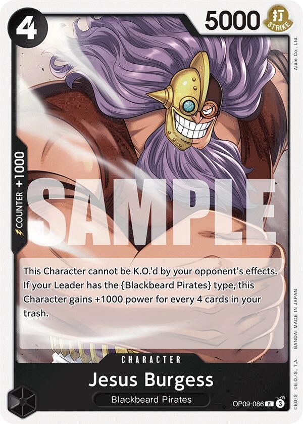Jesus Burgess OP09-086 Rare Emperors in the New World One Piece Foil Near Mint