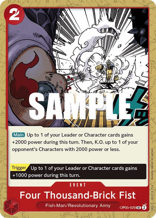 Four Thousand-Brick Fist OP05-020 Uncommon Awakening of the New Era One Piece NM