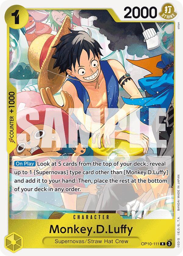Monkey.D.Luffy (111) OP10-111 Rare Royal Blood One Piece Foil Near Mint