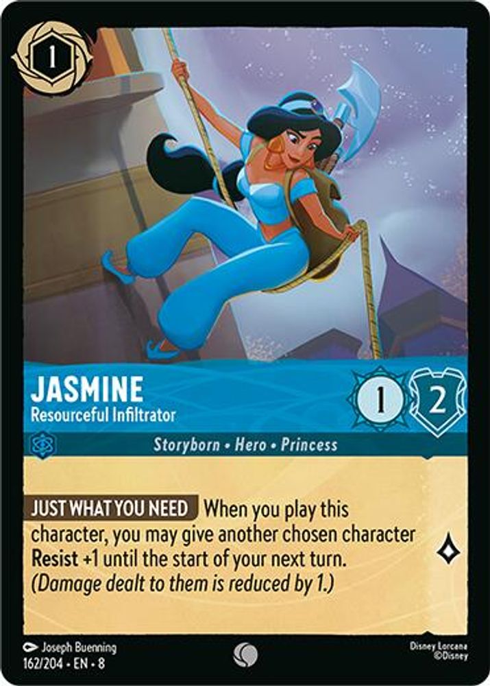Jasmine - Resourceful Infiltrator 162/204 Common Reign of Jafar Lorcana NM
