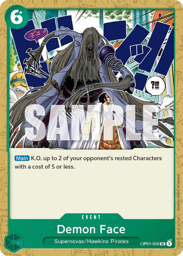 Demon Face OP01-056 Uncommon Romance Dawn One Piece Near Mint