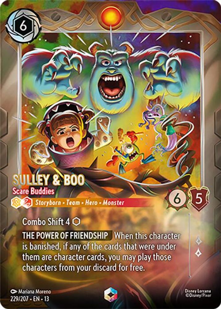 Sulley & Boo - Scare Buddies (Enchanted) 229/204 Lorcana Holo NM
