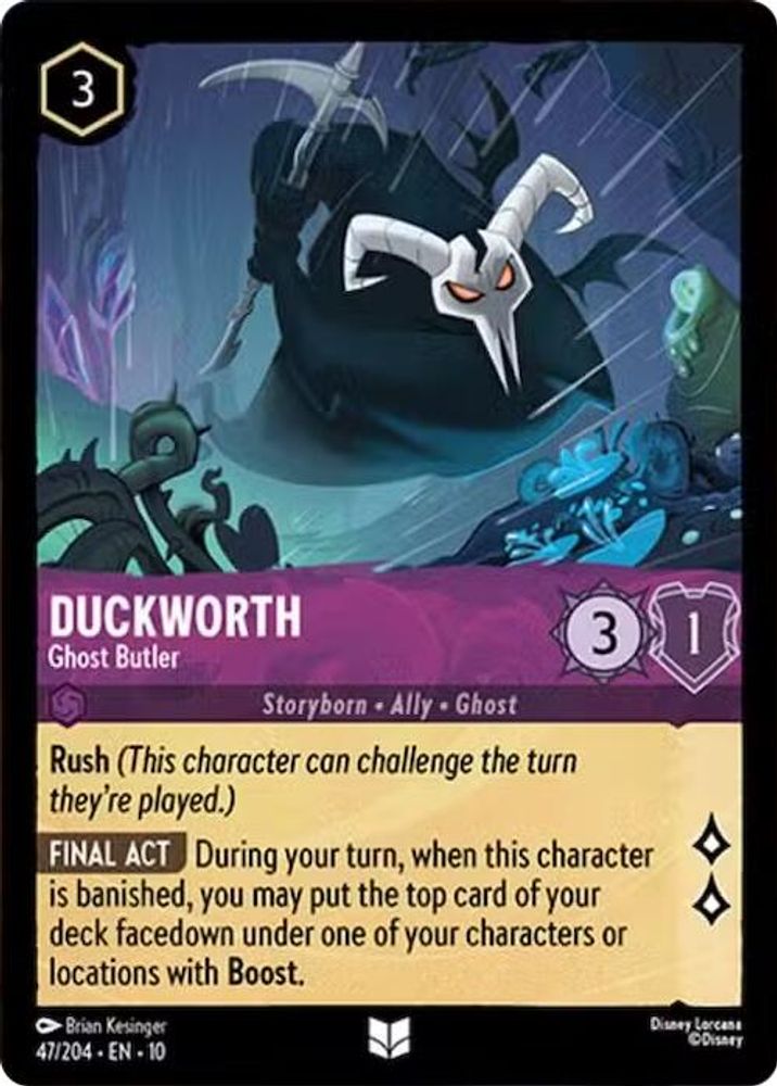 Duckworth - Ghost Butler 47/204 Uncommon Whispers in the Well Lorcana Near Mint