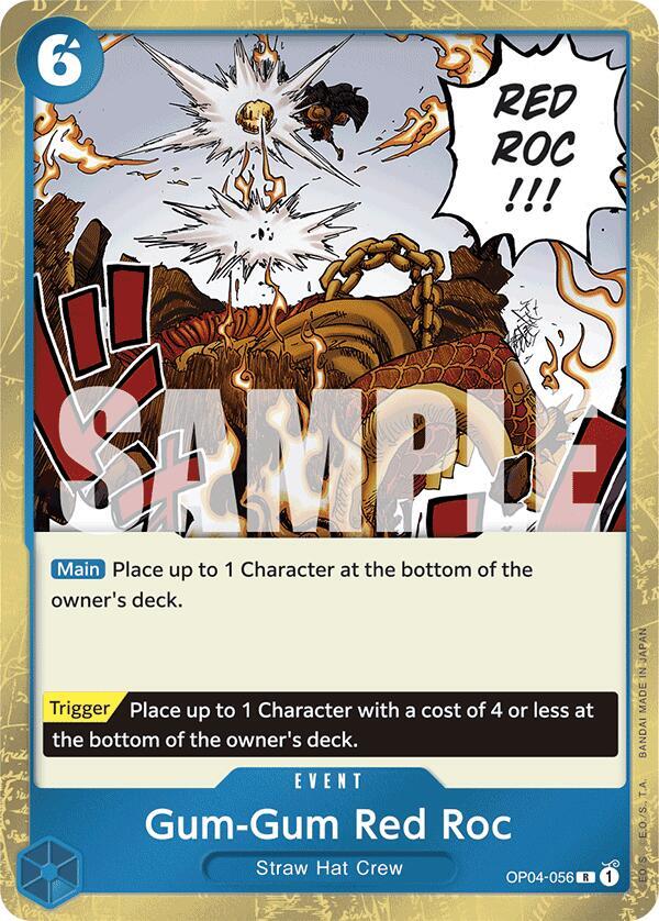 Gum-Gum Red Roc (Jolly Roger Foil) OP04-056 Premium Booster -The Best- One Piece NM