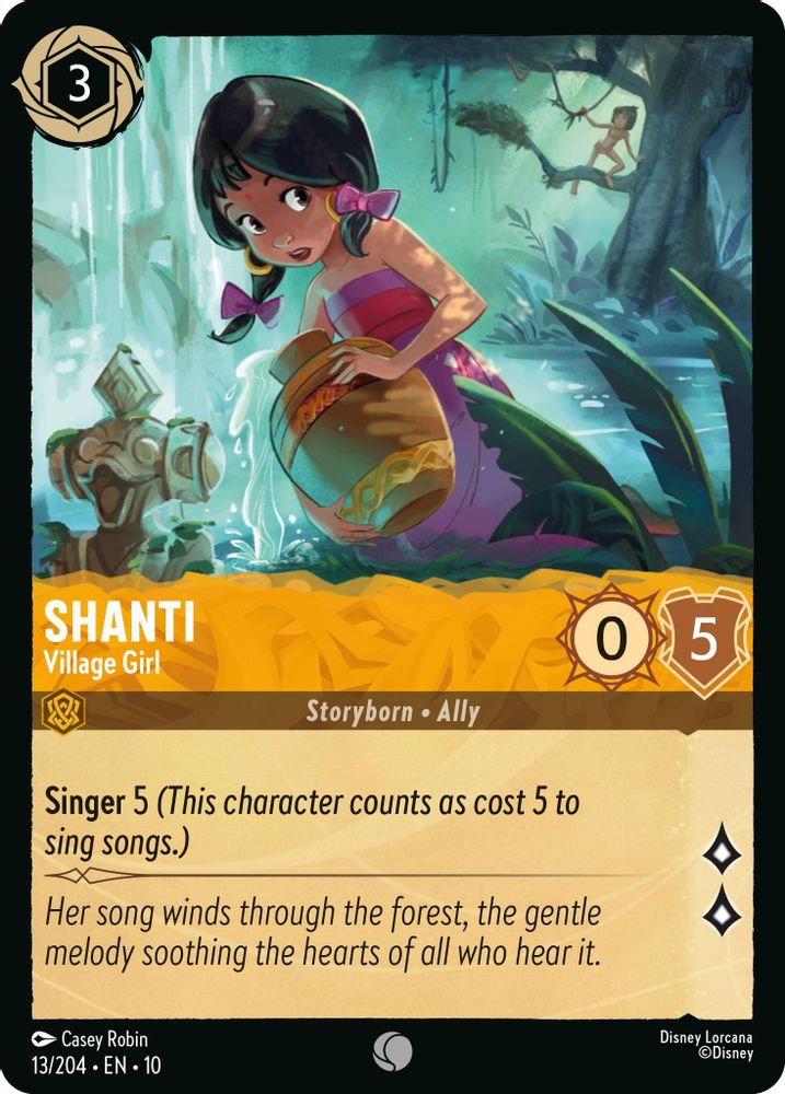 Shanti - Village Girl 13/204 Common Whispers in the Well Lorcana Near Mint