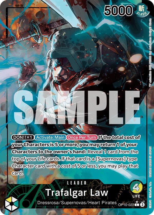 Trafalgar Law (022) (Parallel) OP10-022 Leader Royal Blood One Piece Foil NM