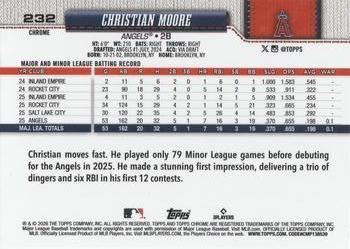 Christian Moore - 2026 Topps Chrome - #232 back