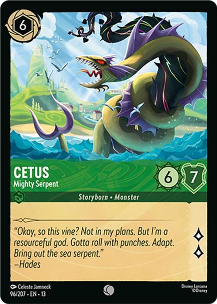 Cetus - Mighty Serpent 96/204 Common Attack of the Vine! Lorcana Near Mint