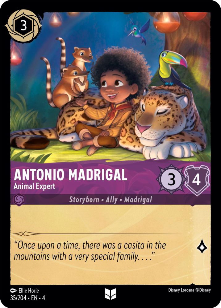 Antonio Madrigal - Animal Expert 35/204 Uncommon Ursula's Return Lorcana NM