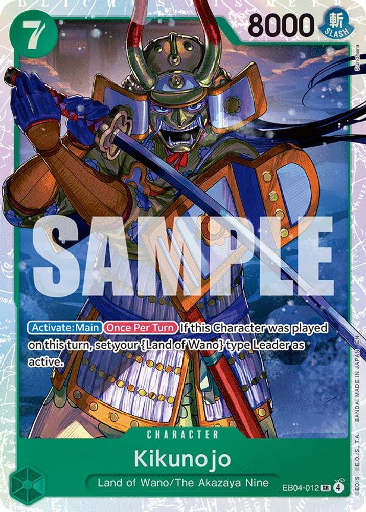 Kikunojo EB04-012 Super Rare The Azure Sea's Seven One Piece Foil Near Mint