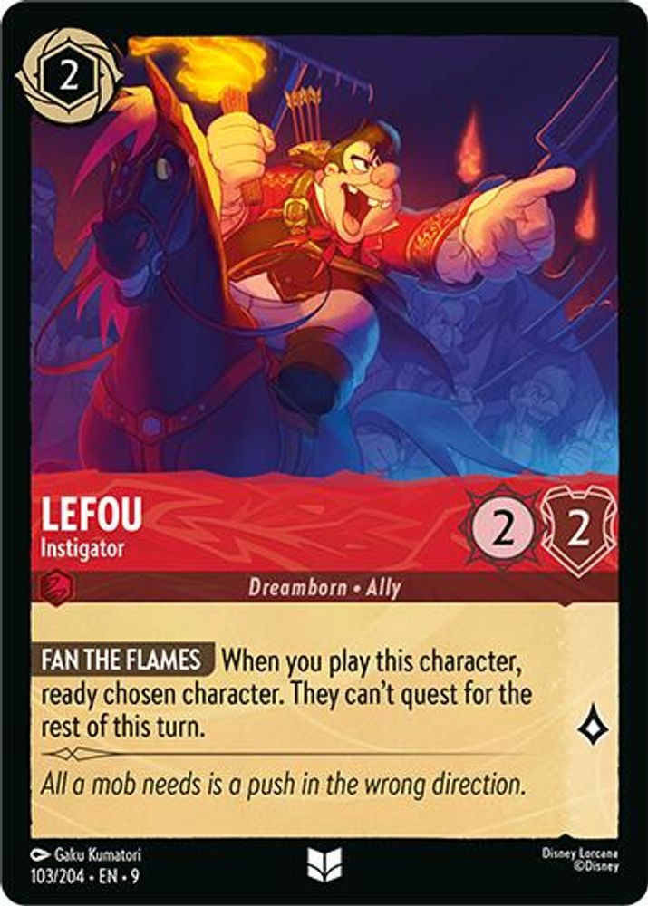 LeFou - Instigator 103/204 Uncommon Fabled Lorcana Near Mint