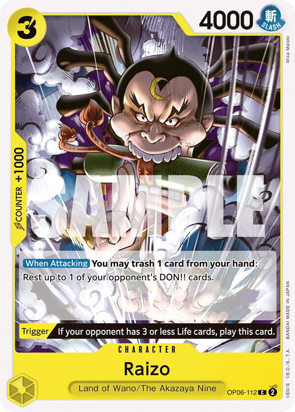 Raizo OP06-112 Common Wings of the Captain One Piece Near Mint