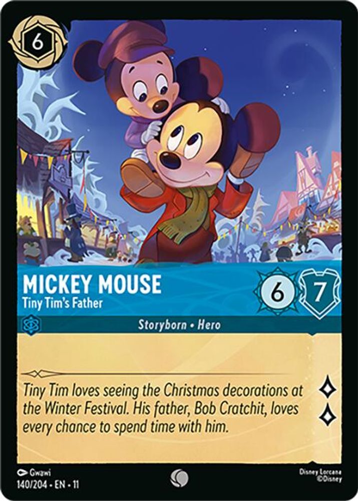 Mickey Mouse - Tiny Tim's Father 140/204 Common Winterspell Lorcana Near Mint