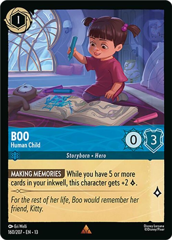 Boo - Human Child 160/204 Rare Attack of the Vine! Lorcana Near Mint
