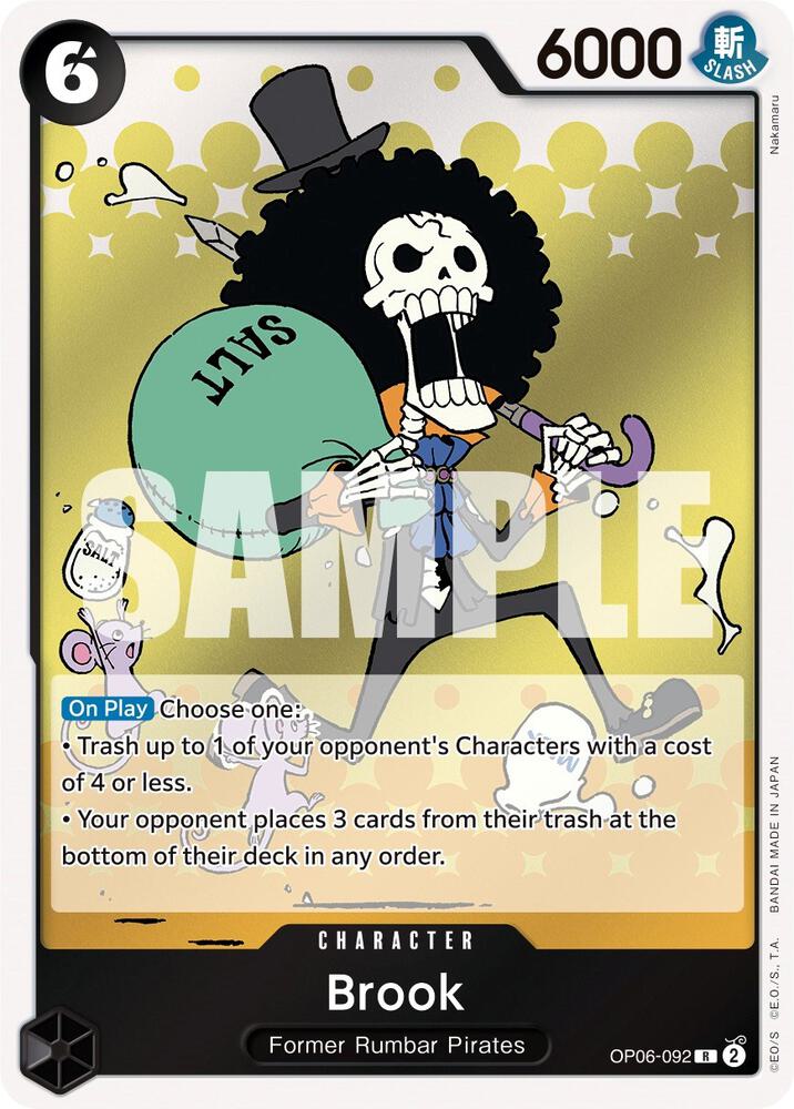 Brook OP06-092 Rare Wings of the Captain One Piece Foil Near Mint