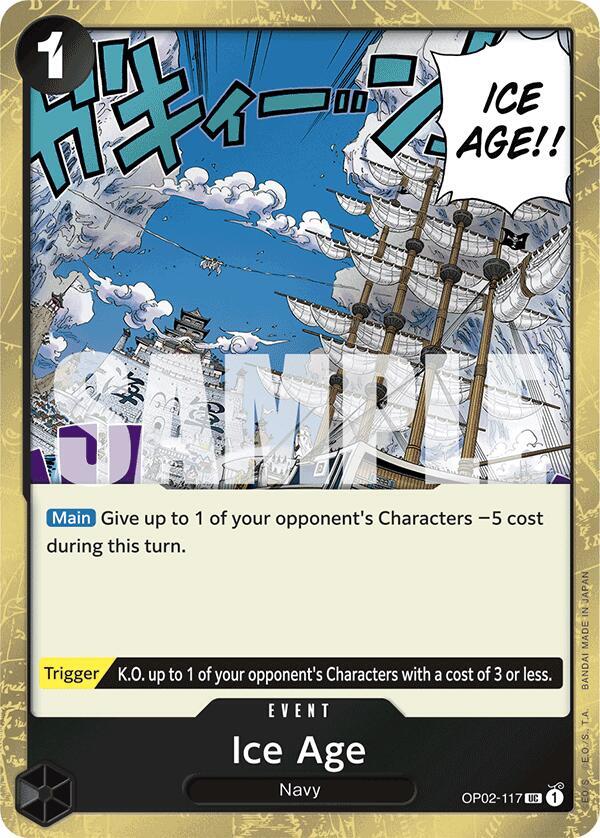 Ice Age (Jolly Roger Foil) OP02-117 Premium Booster -The Best- One Piece NM