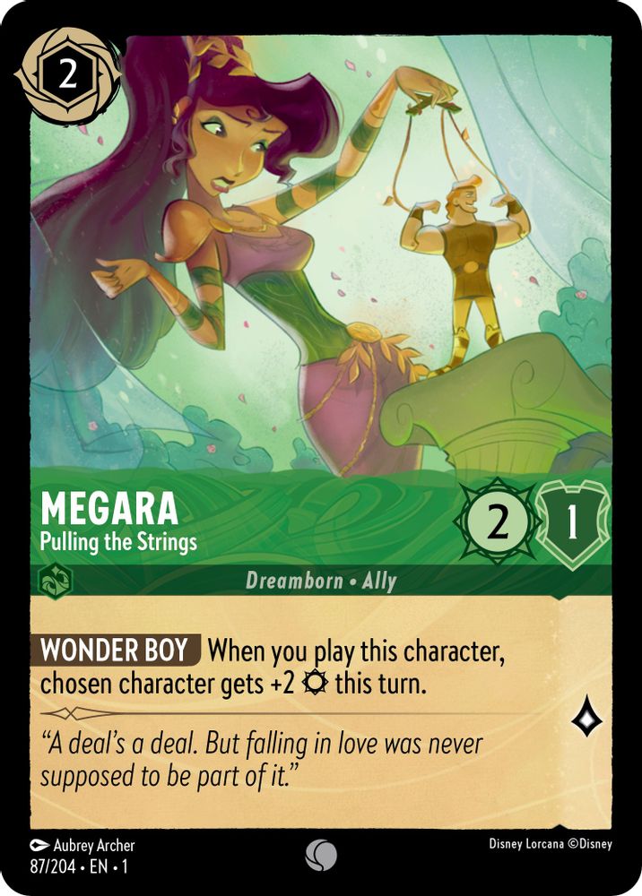 Megara - Pulling the Strings 87/204 Common The First Chapter Lorcana Near Mint
