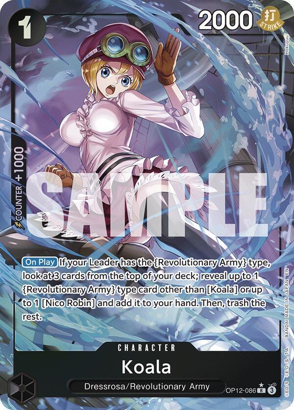 Koala (086) (Alternate Art) OP12-086 Rare Legacy of the Master One Piece Foil NM