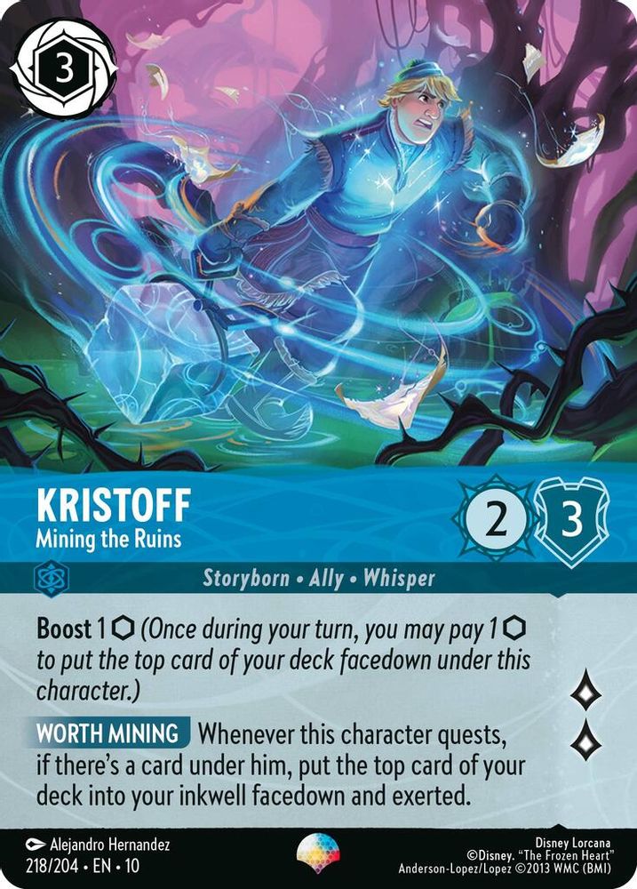 Kristoff - Mining the Ruins (Epic) 218/204 Whispers in the Well Lorcana Holo NM