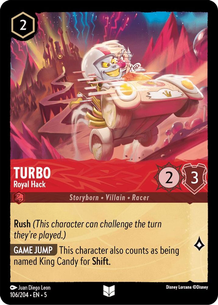 Turbo - Royal Hack 106/204 Uncommon Shimmering Skies Lorcana Near Mint