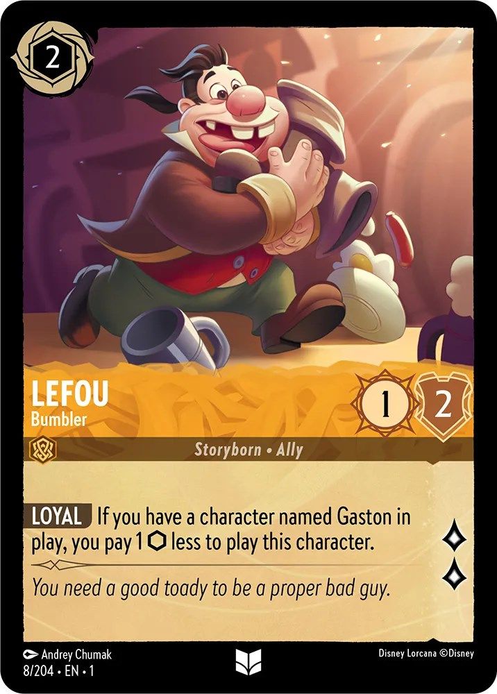 Lefou - Bumbler 8/204 Uncommon The First Chapter Lorcana Near Mint