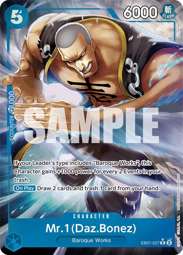 Mr. 1 (Daz.Bonez) (Alternate Art) EB01-027 Extra Booster: Memorial Collection One Piece Foil NM