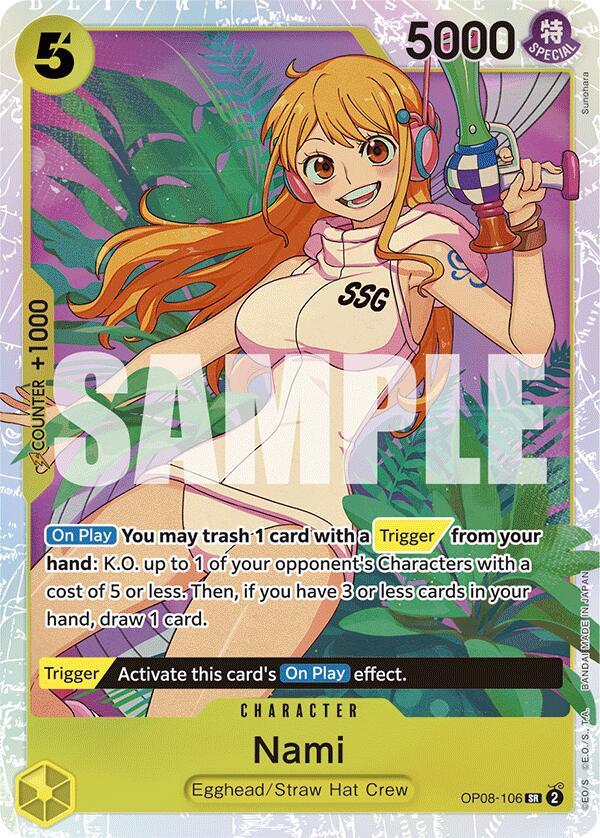 Nami OP08-106 Super Rare Two Legends One Piece Foil Near Mint