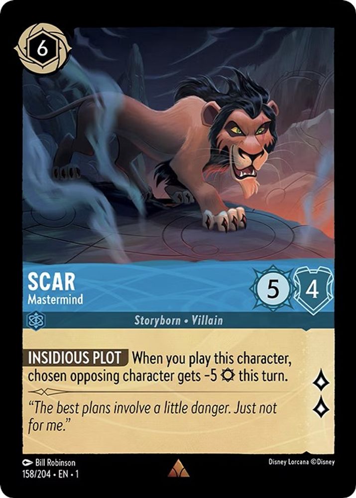 Scar - Mastermind 158/204 Rare The First Chapter Lorcana Near Mint