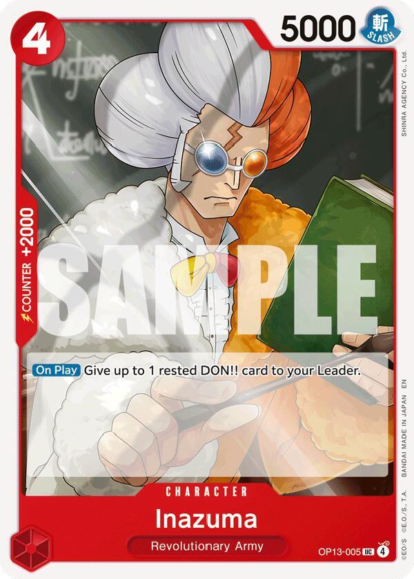 Inazuma OP13-005 Uncommon Carrying On His Will One Piece Near Mint