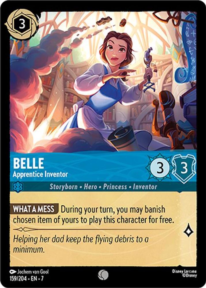 Belle - Apprentice Inventor 159/204 Common Archazia's Island Lorcana Near Mint