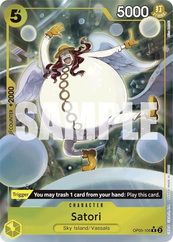 Satori (Full Art) OP05-105 Rare Premium Booster -The Best- One Piece Foil NM