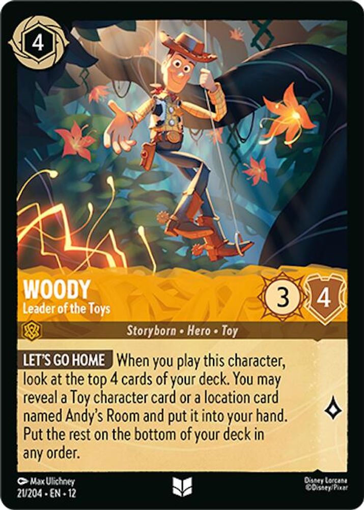 Woody - Leader of the Toys 21/204 Uncommon Wilds Unknown Lorcana Near Mint