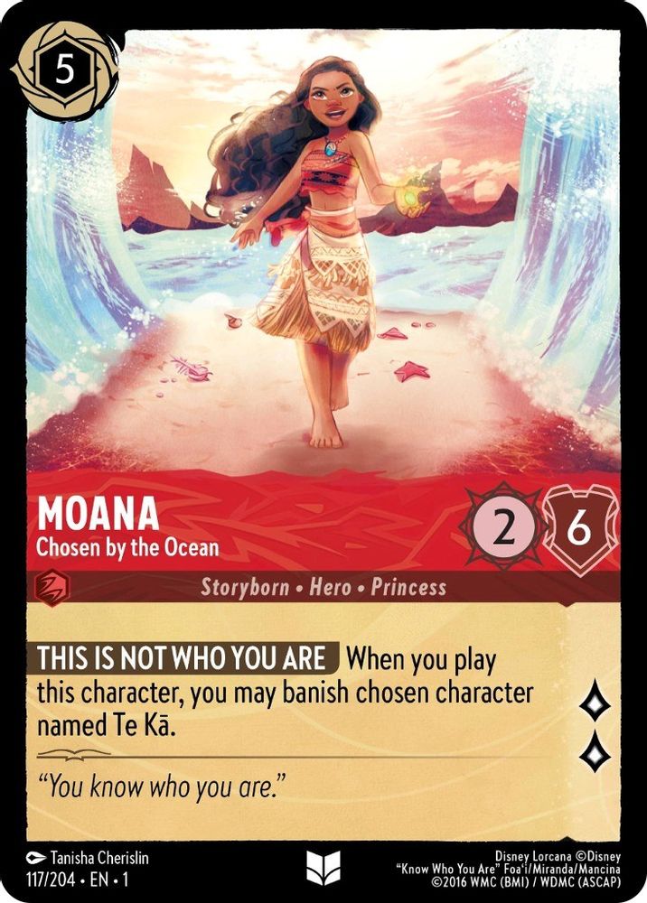 Moana - Chosen by the Ocean 117/204 Uncommon The First Chapter Lorcana Near Mint