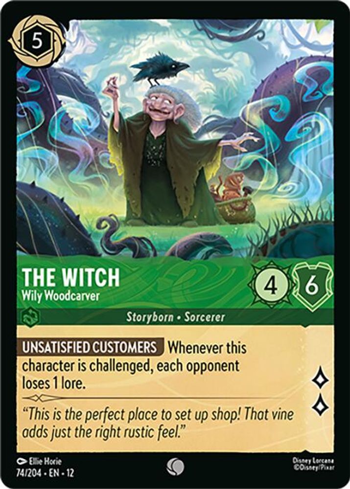 The Witch - Wily Woodcarver 74/204 Common Wilds Unknown Lorcana Near Mint