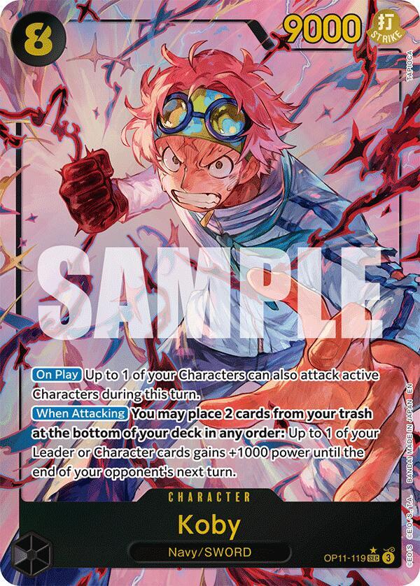 Koby (119) (Alternate Art) OP11-119 A Fist of Divine Speed One Piece Foil NM
