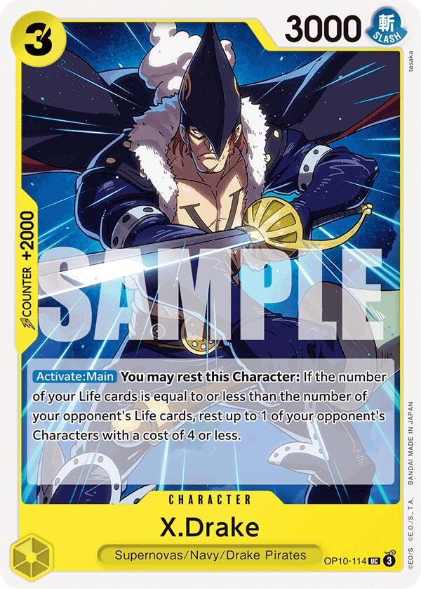 X.Drake OP10-114 Uncommon Royal Blood One Piece Near Mint