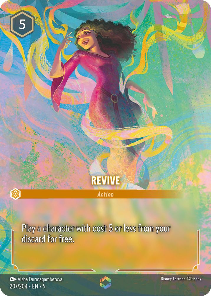 Revive (Enchanted) 207/204 Enchanted Shimmering Skies Lorcana Holo Near Mint