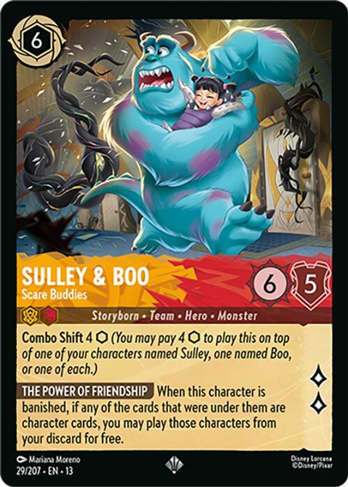 Sulley & Boo - Scare Buddies 29/204 Super Rare Attack of the Vine! Lorcana NM