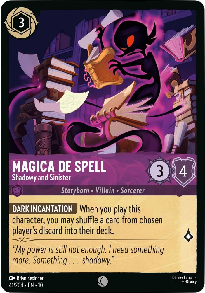 Magica De Spell - Shadowy and Sinister 41/204 Whispers in the Well Lorcana NM