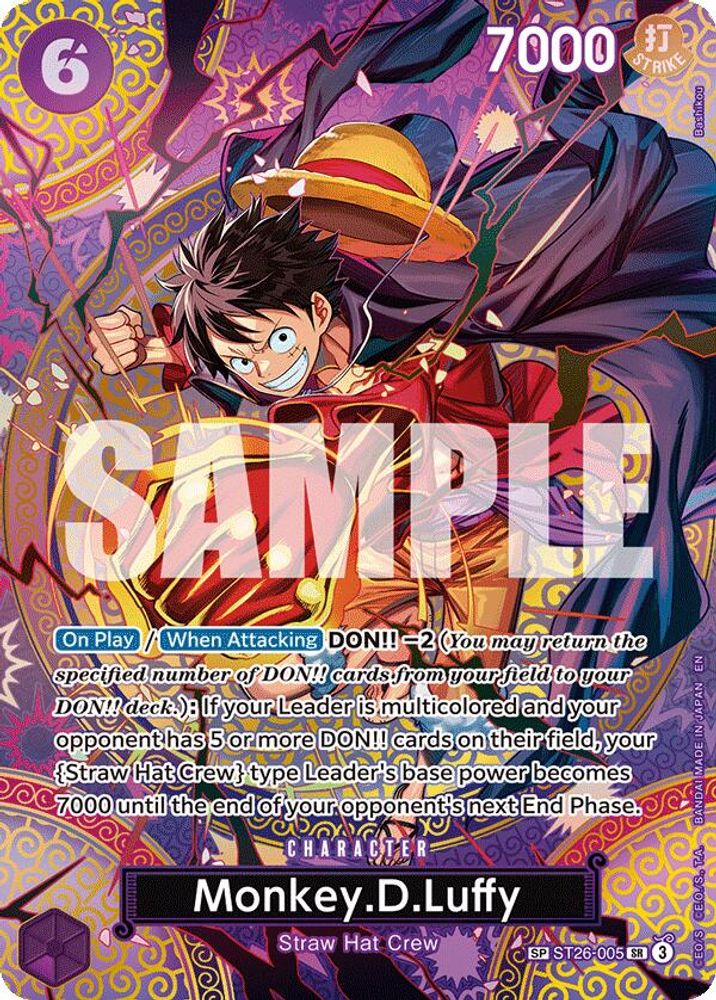 Monkey.D.Luffy (SP) ST26-005 Adventure on Kami's Island One Piece Foil NM