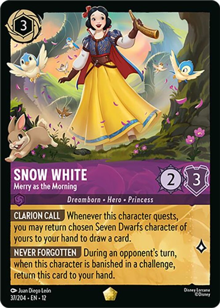 Snow White - Merry as the Morning 37/204 Legendary Wilds Unknown Lorcana NM