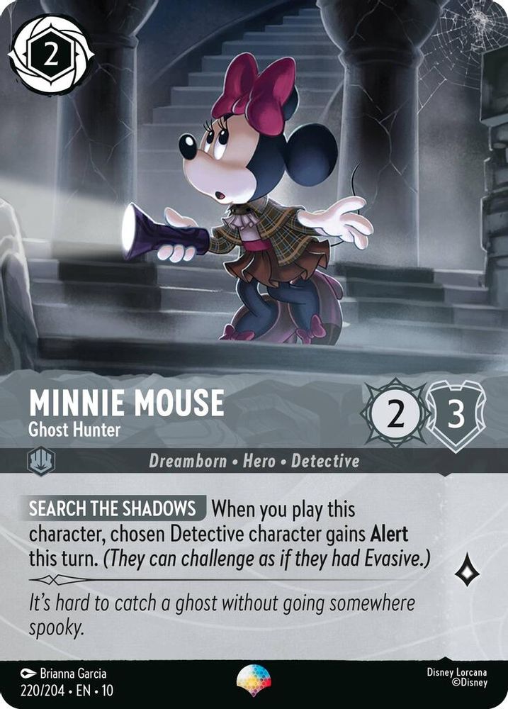 Minnie Mouse - Ghost Hunter (Epic) 220/204 Whispers in the Well Lorcana Holo NM