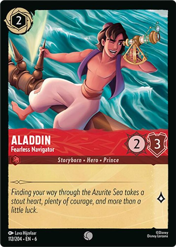 Aladdin - Fearless Navigator 112/204 Common Azurite Sea Lorcana Near Mint