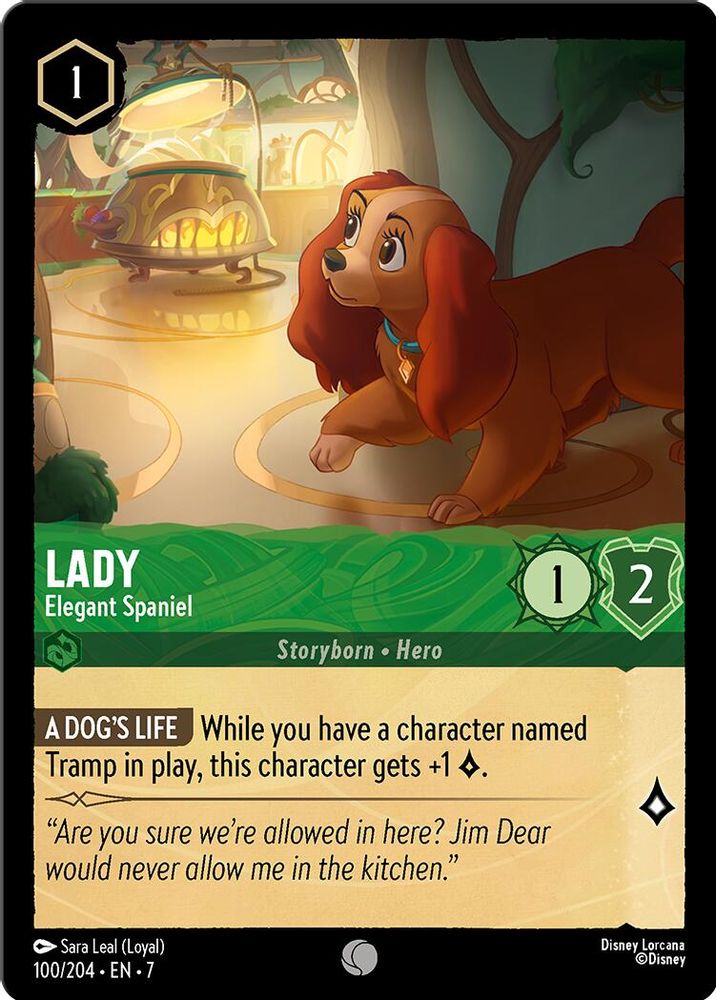 Lady - Elegant Spaniel 100/204 Common Archazia's Island Lorcana Near Mint